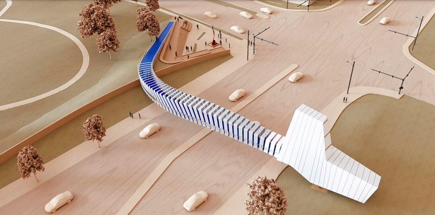 Village selects design for pedestrian bridge over Meacham Road Daily