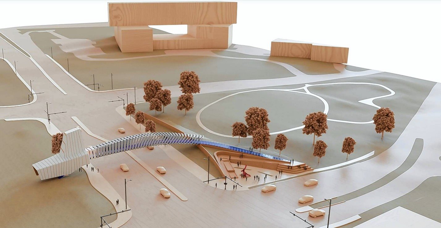 Village selects design for pedestrian bridge over Meacham Road Daily